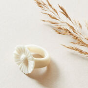 Tagua seed flower ring